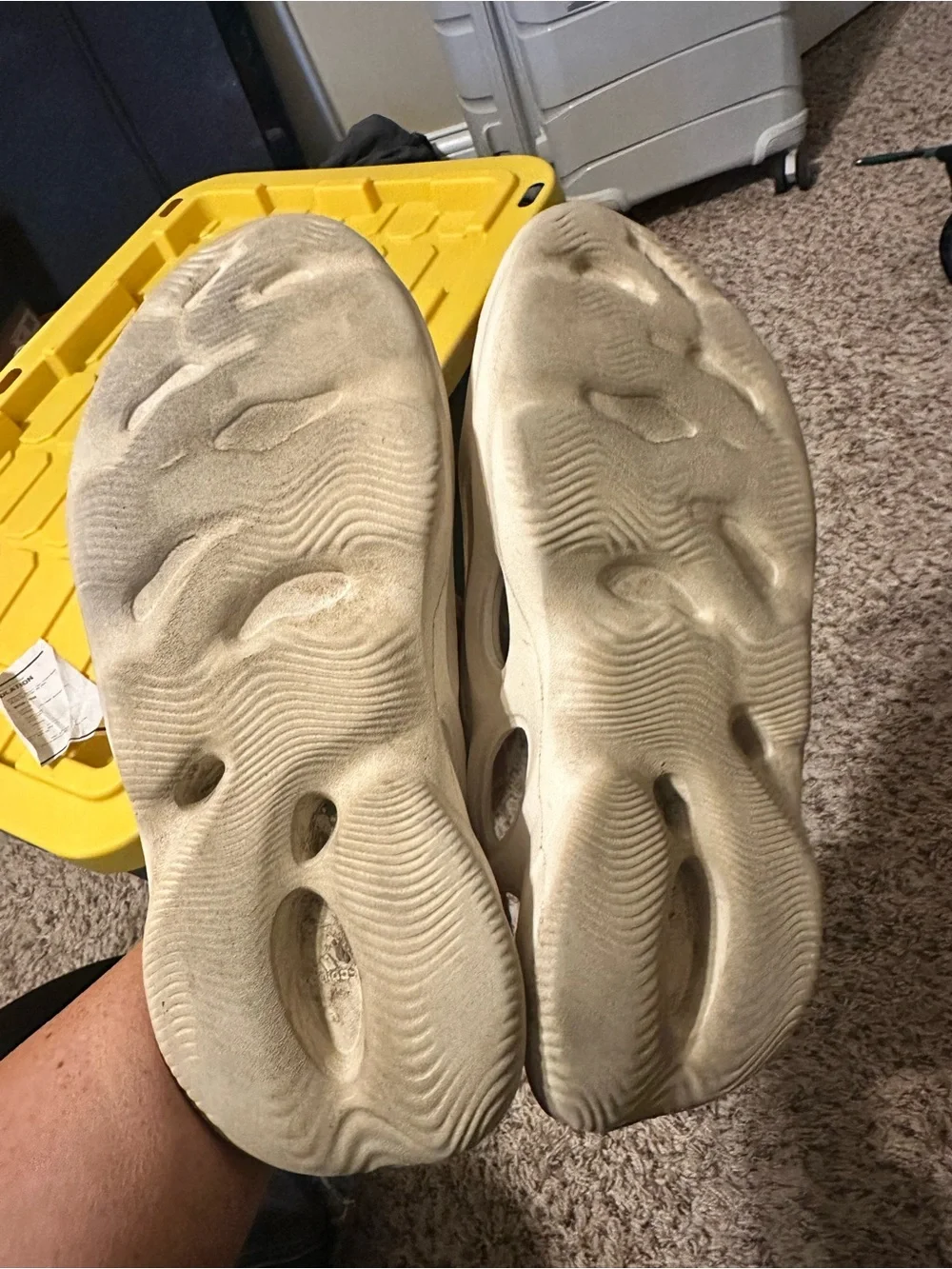 White Foam Slip-On Sculpted Clog Shoes